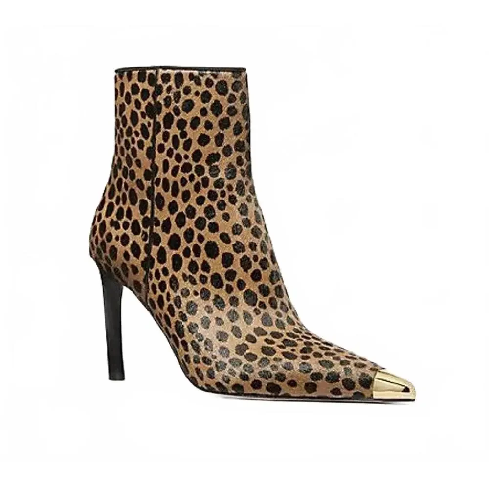 Michael Kors Kasia Leather Cheetah Print 8 - Picture 2 of 5